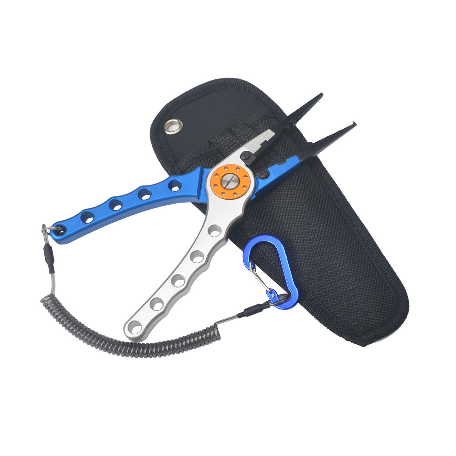 Saltwater Stainless Steel Tool Hook Remover Aluminum Blue/Silver Fishing Pliers