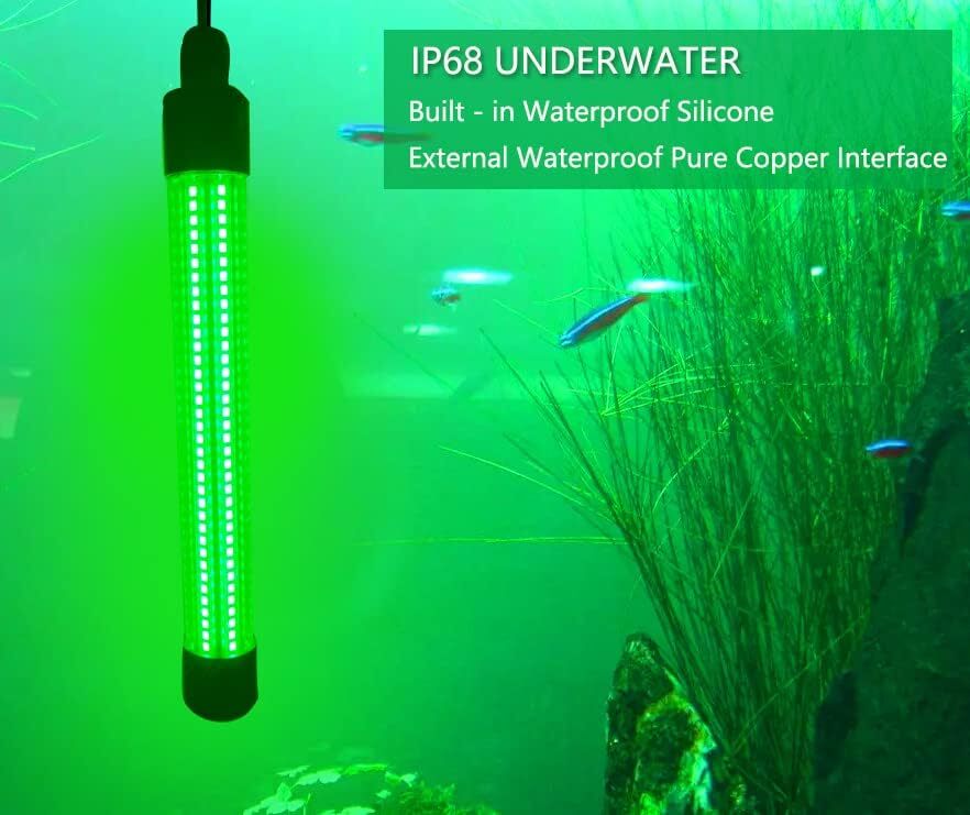 9000000LM 12V Green LED Underwater Submersible Fishing Light Night Crappie Lamp