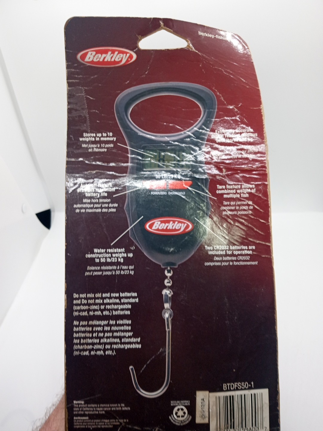 Berkley 1318379 BTDFS50-1 Digital 50lb Fishing Scale NIB Fast Shipping