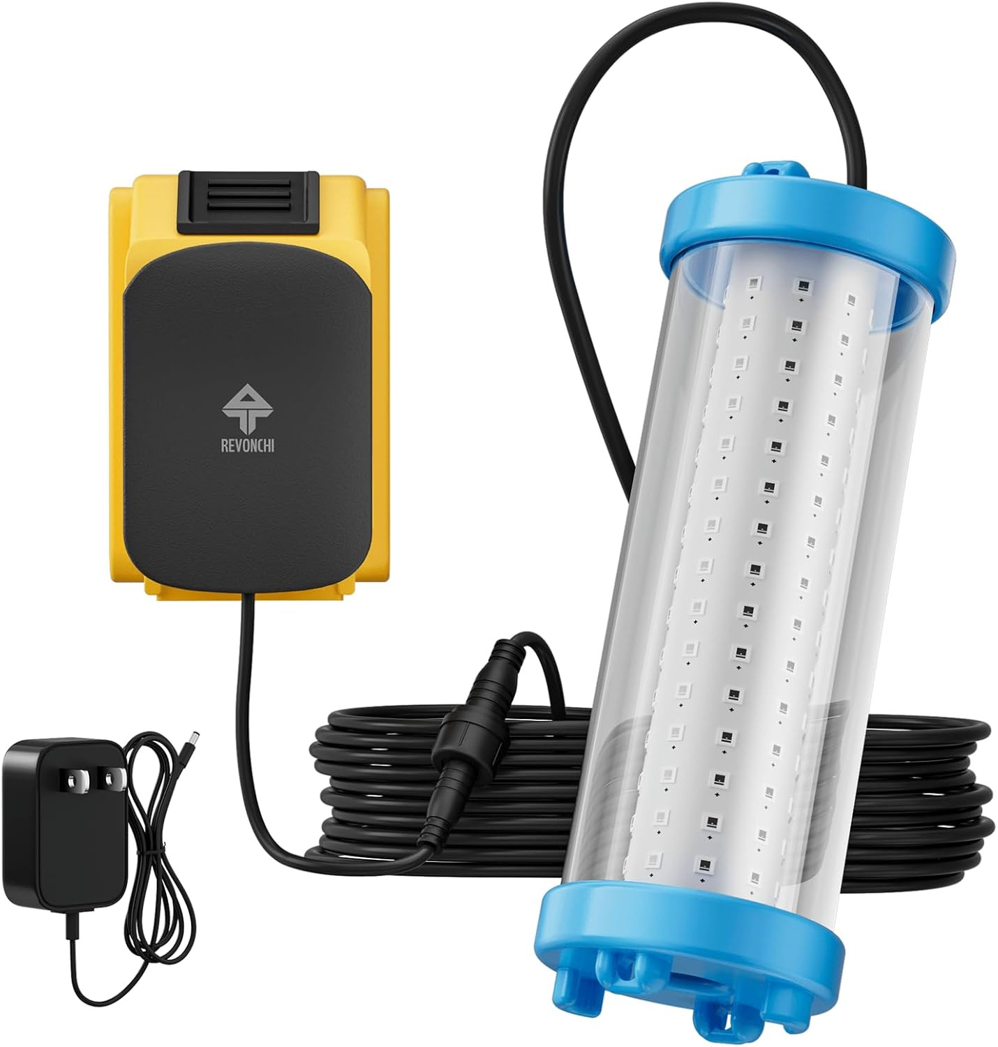Underwater Green Fishing Light, Portable LED Dock Light for Night Fishing & Fish