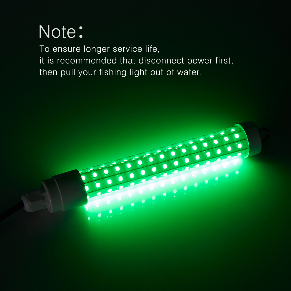 9000000LM 12V Green LED Underwater Submersible Fishing Light Night Crappie Lamp