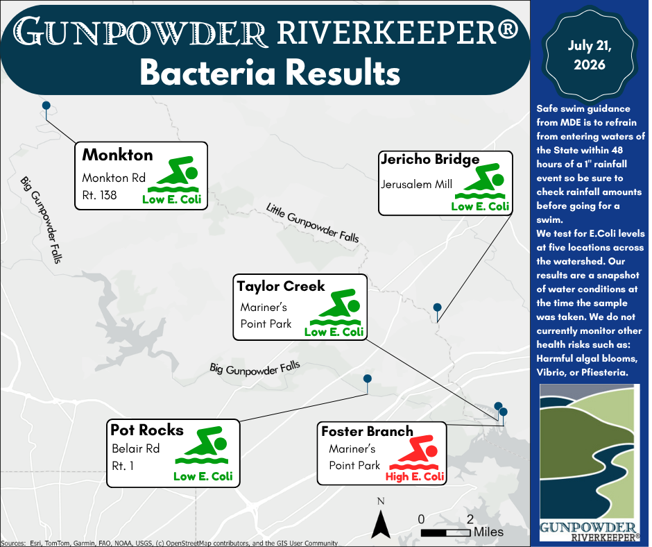 Gunpowder River Water Quality Update: July 21, 2026